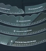 Bộ thước 8 cây vẻ cổ áo dài và các loại cổ áo khoác